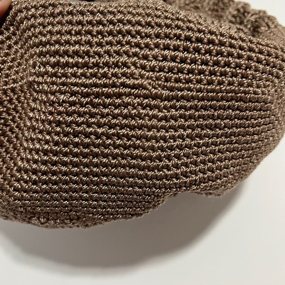 The Sak Boho Knit String hobo baguette shoulder bag Y2K - Picture 7 of 9